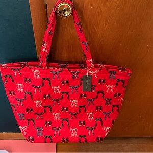 Vera Bradley Red Tote with Bow Pattern